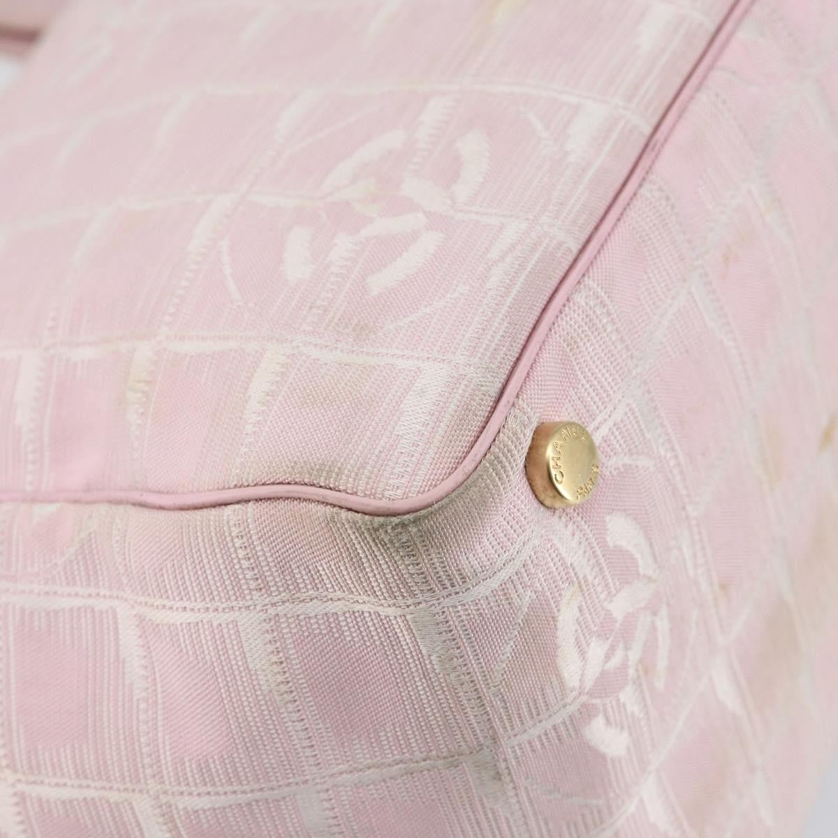 Chanel Travel Line Tote Nylon Pink Nylon Bag