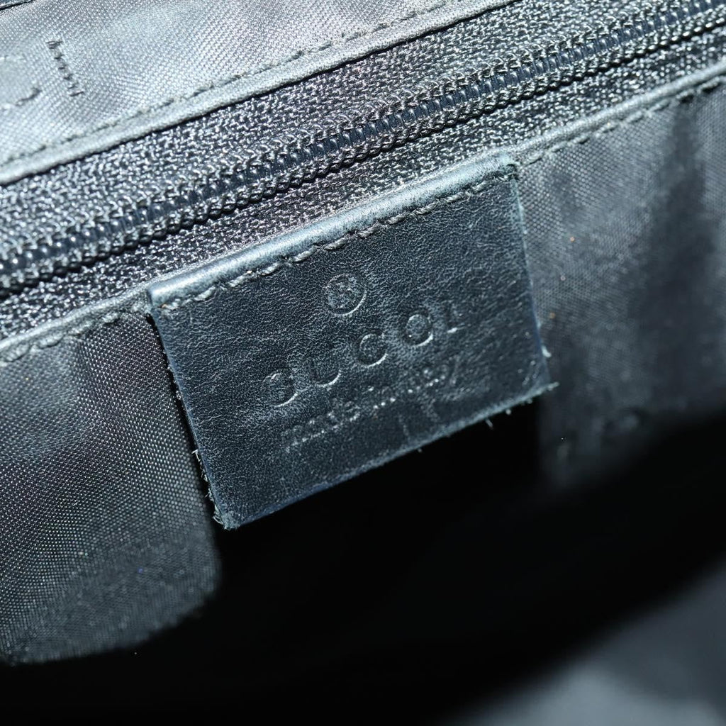 Gucci Vintage Jackie Backpack Gg Canvas Black Canvas Backpack Bag (Pre-Owned)