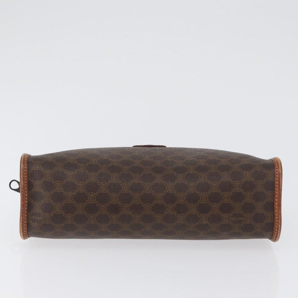 Celine Macadam Pochette Canvas And Leather Brown Canvas Clutche & Pouche Bag