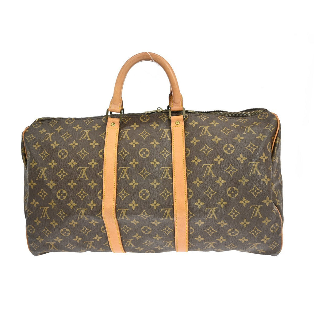 Louis Vuitton Keepall Bag Monogram Canvas Brown Canvas Travel Bag