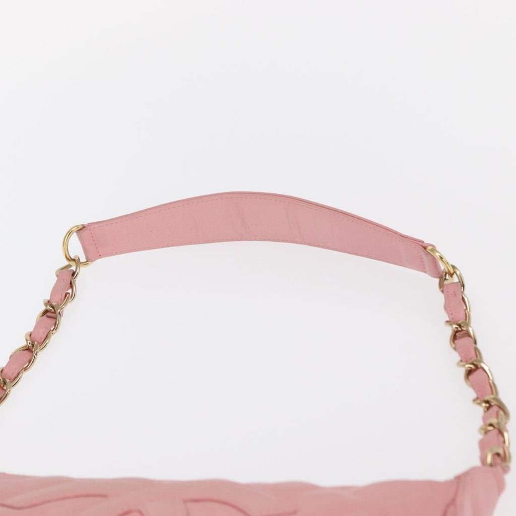 Chanel Timeless Cc Chain Shoulder Bag Quilted Caviar Pink Leather Shoulder Bag Bag