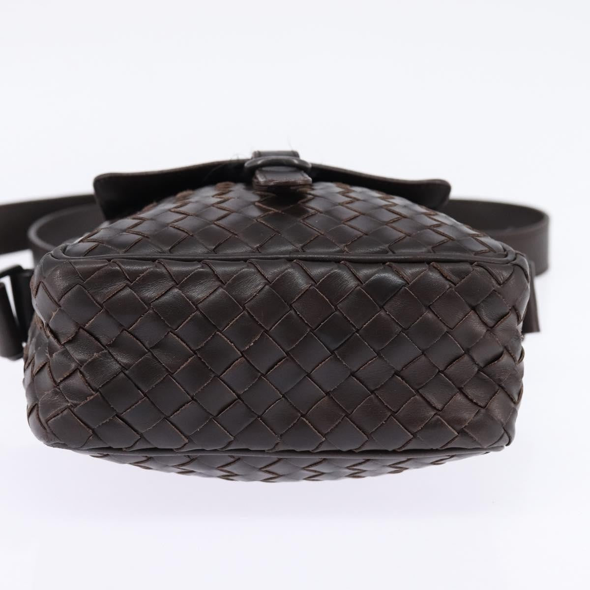 Bottega Veneta Front Pocket Messenger Bag Intrecciato Nappa Brown Leather Bag