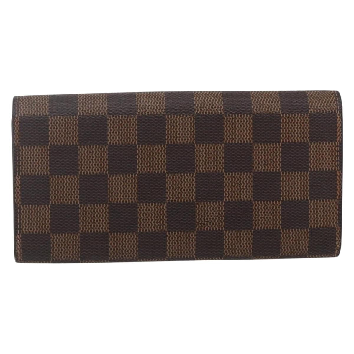 Louis Vuitton Emilie Wallet Damier Brown Canvas Wallets Accessory
