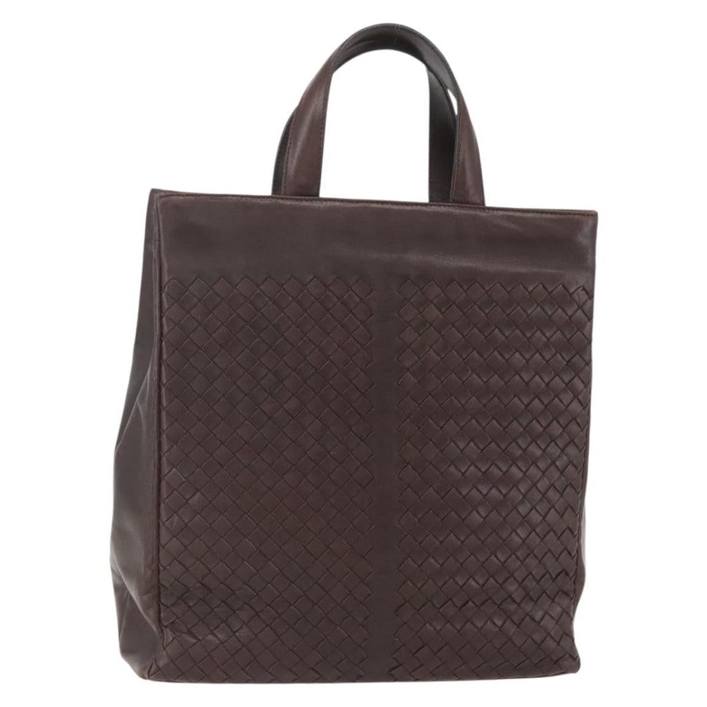Bottega Veneta Intrecciato Handbag Leather Brown Leather Handbag