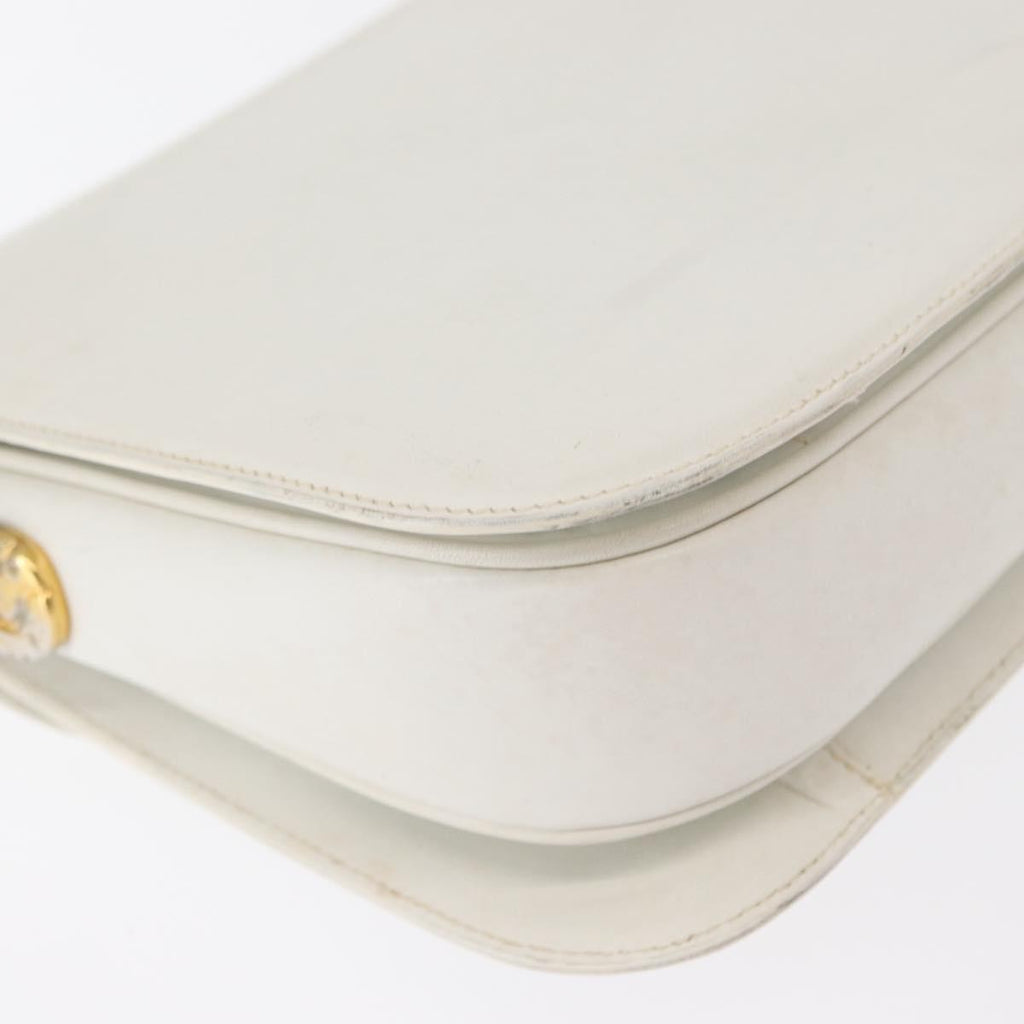 Celine Vintage Shoulder Bag Leather White Leather Shoulder Bag Bag