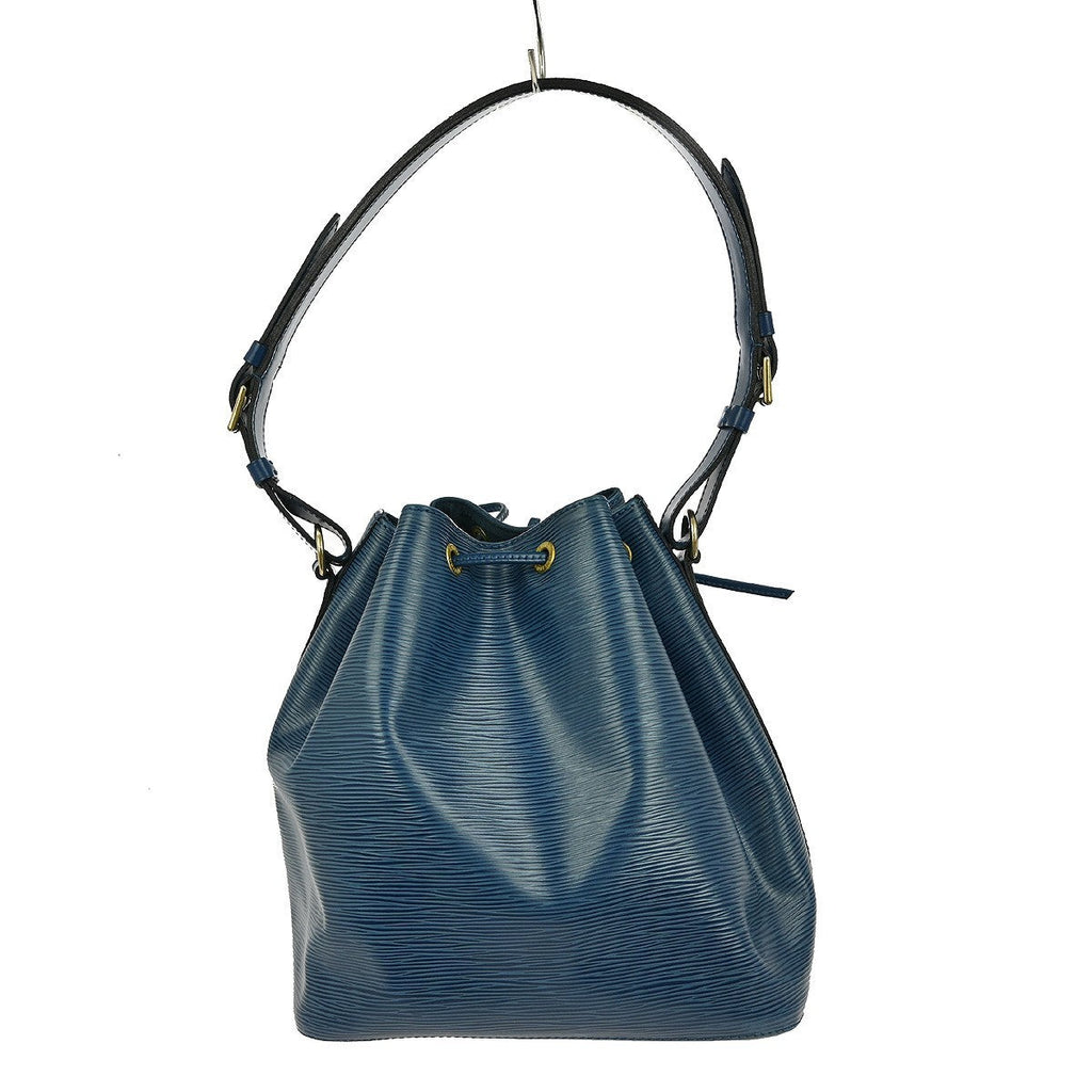 Louis Vuitton Petit Noe Handbag Epi Leather Blue Leather Shoulder Bag