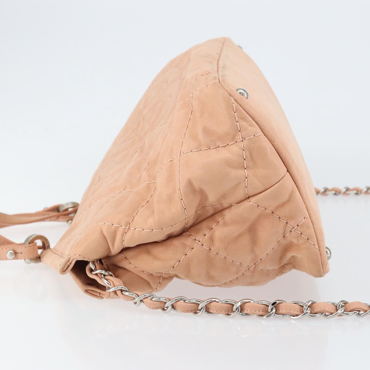 Chanel Cc Sea Hit Tote Quilted Iridescent Calfskin Pink Leather Shoulder Bag Bag