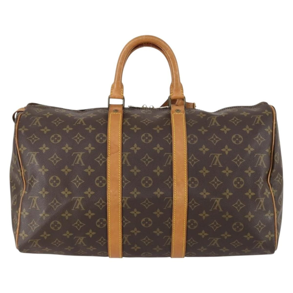 Louis Vuitton Keepall Bag Monogram Canvas Brown Canvas Travel Bag