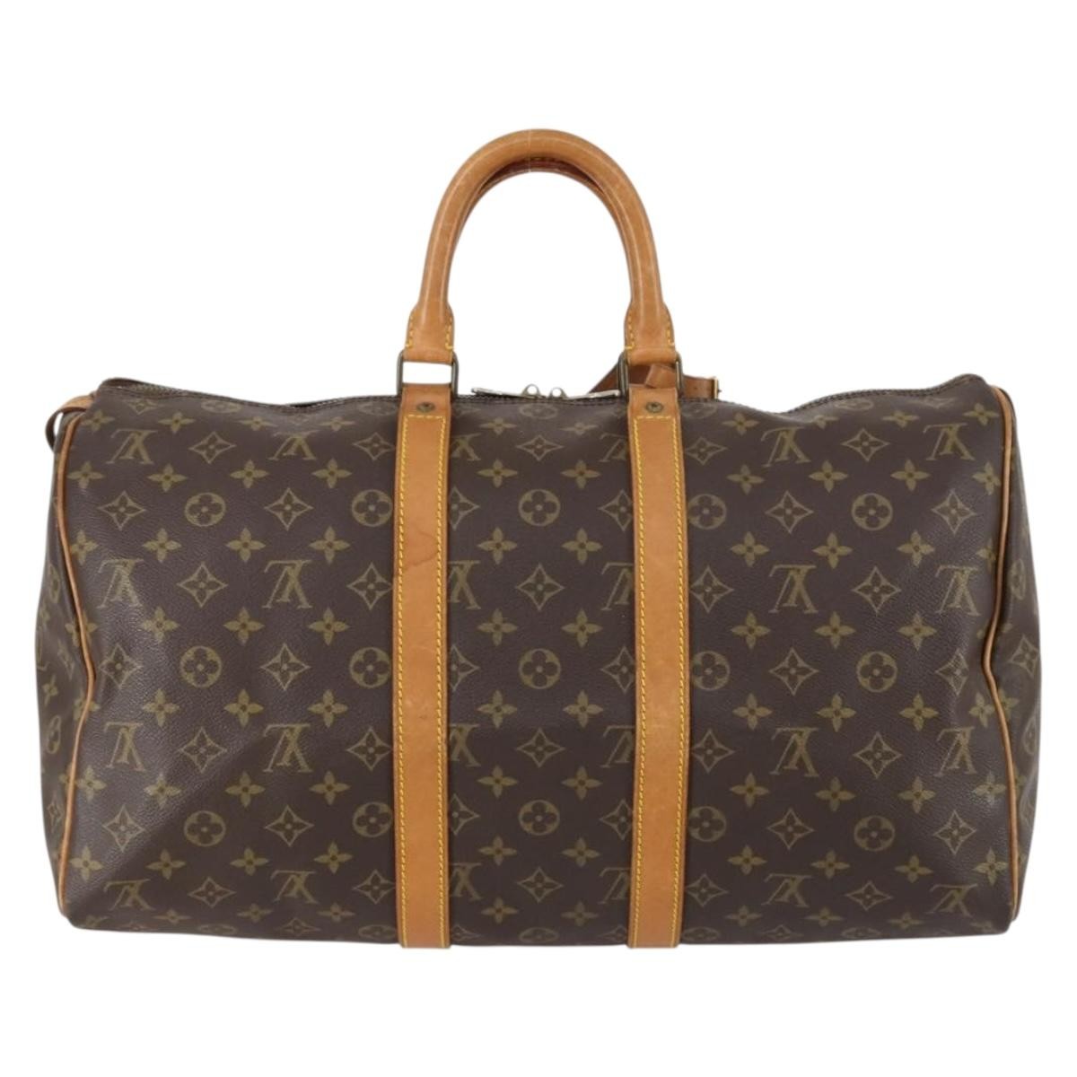 Louis Vuitton Keepall Bag Monogram Canvas Brown Canvas Travel Bag