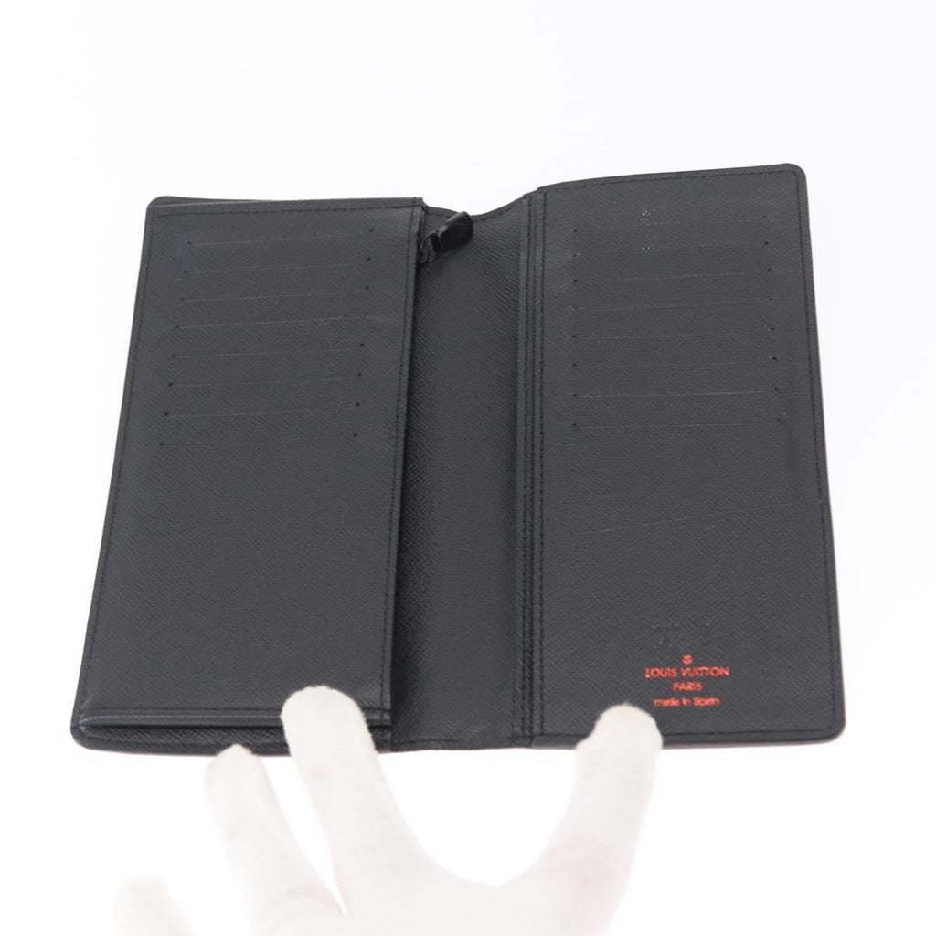 Louis Vuitton Brazza Long Bifold Wallet Monogram Comics Navy Canvas Wallets Accessory