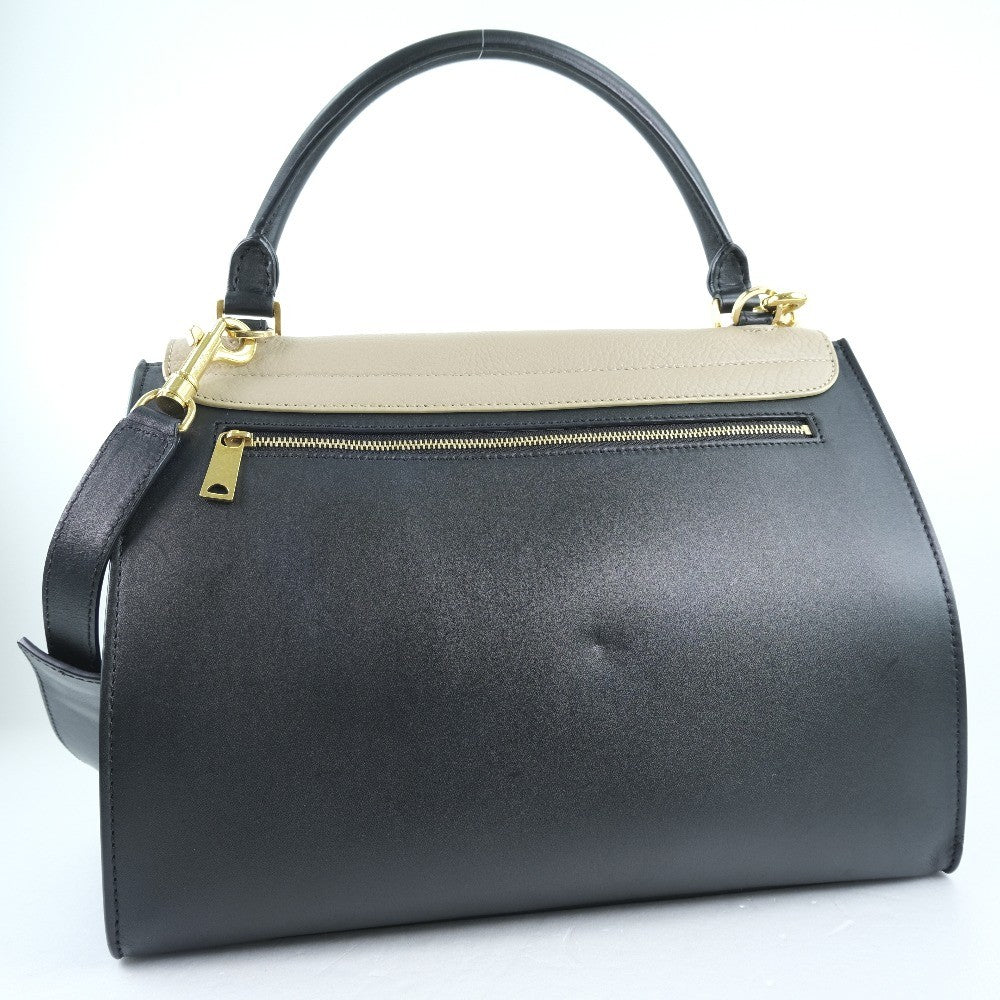 Celine Trapeze Bag Leather With Suede Black Leather Bag