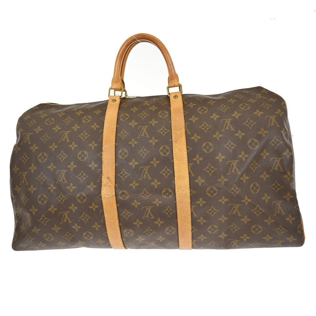 Louis Vuitton Keepall Bag Monogram Canvas Brown Canvas Travel Bag