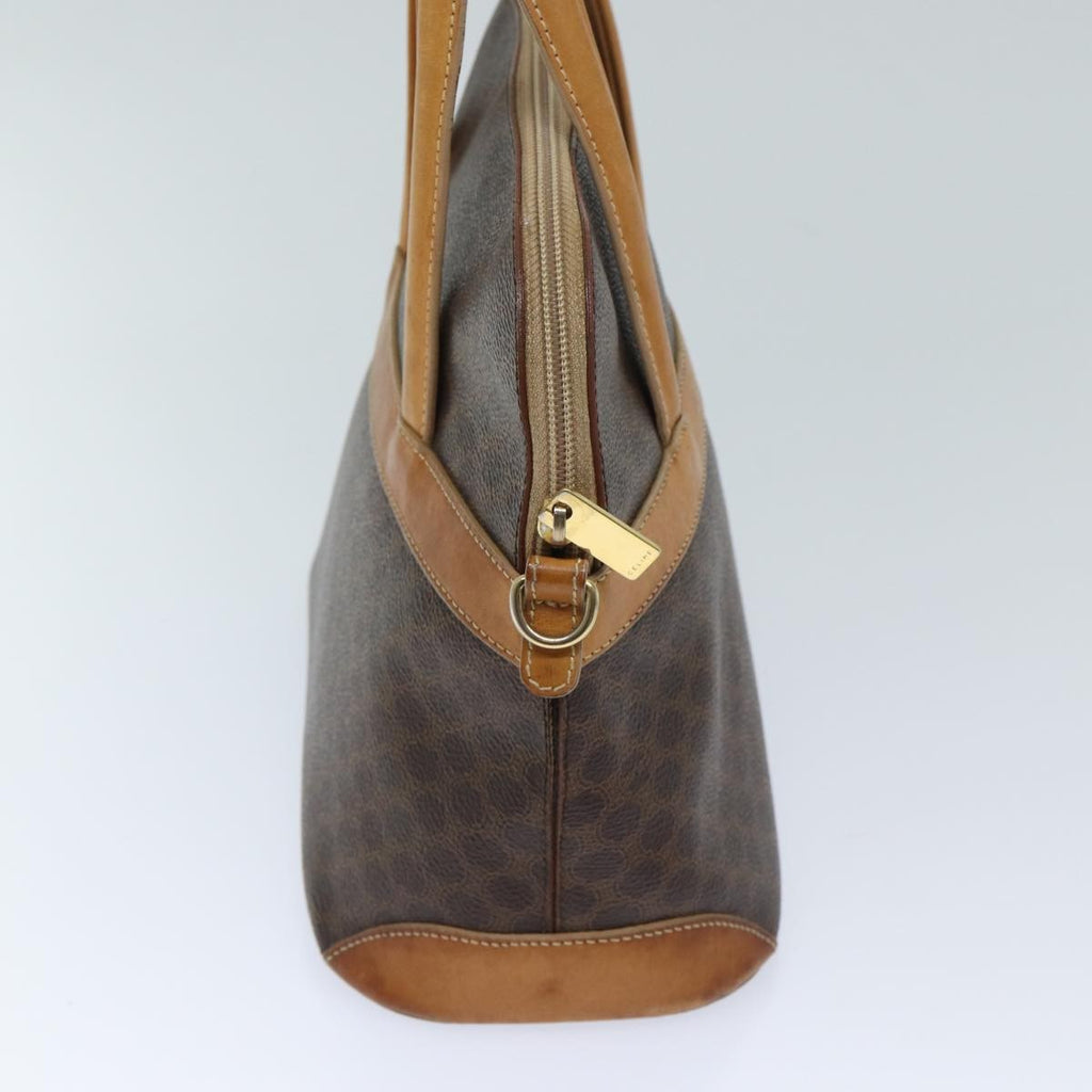 Celine Vintage Macadam Handbag Canvas And Leather Brown Canvas Handbag