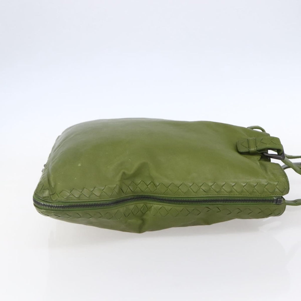 Bottega Veneta Intrecciato Leather Green Leather Shoulder Bag Bag