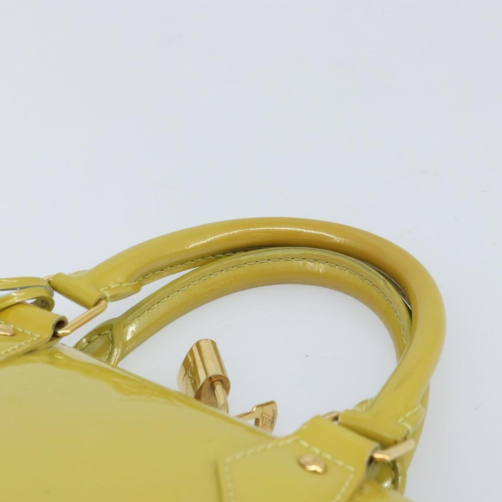 Louis Vuitton Alma Handbag Monogram Vernis Green Patent_Leather Handbag