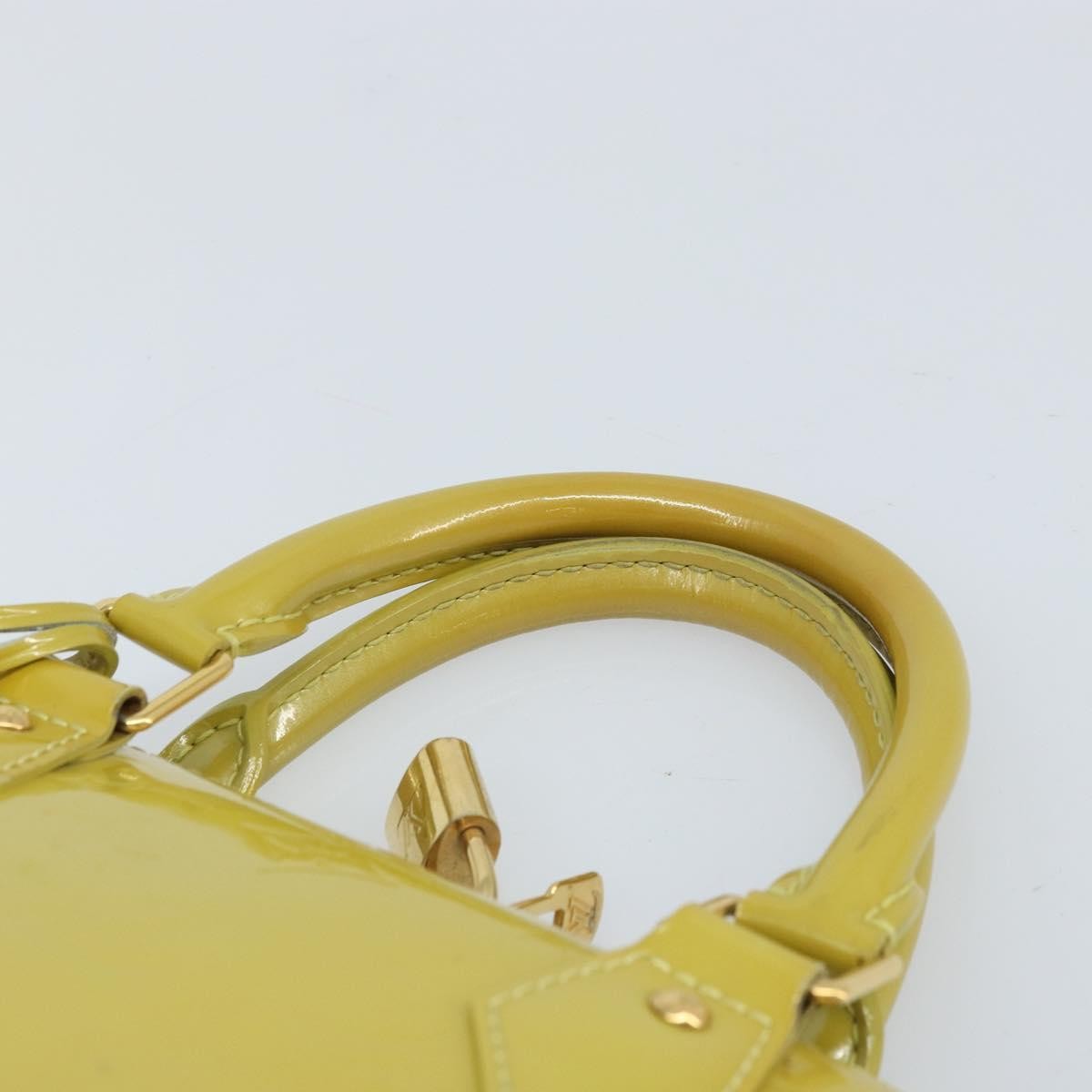Louis Vuitton Alma Handbag Monogram Vernis Green Patent_Leather Handbag