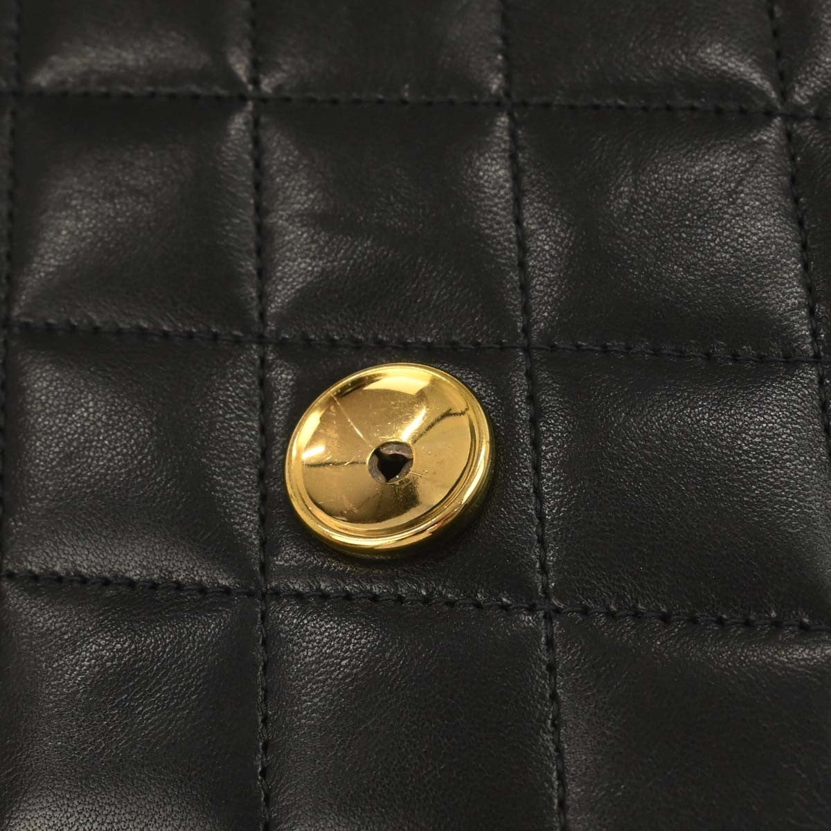 Chanel Flap Shoulder Bag Quilted Lambskin Black Leather Handbag