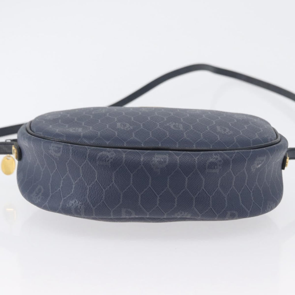 Christian Dior Vintage Honeycomb Shoulder Bag Canvas Navy Canvas Shoulder Bag Bag (Pre-Owned)