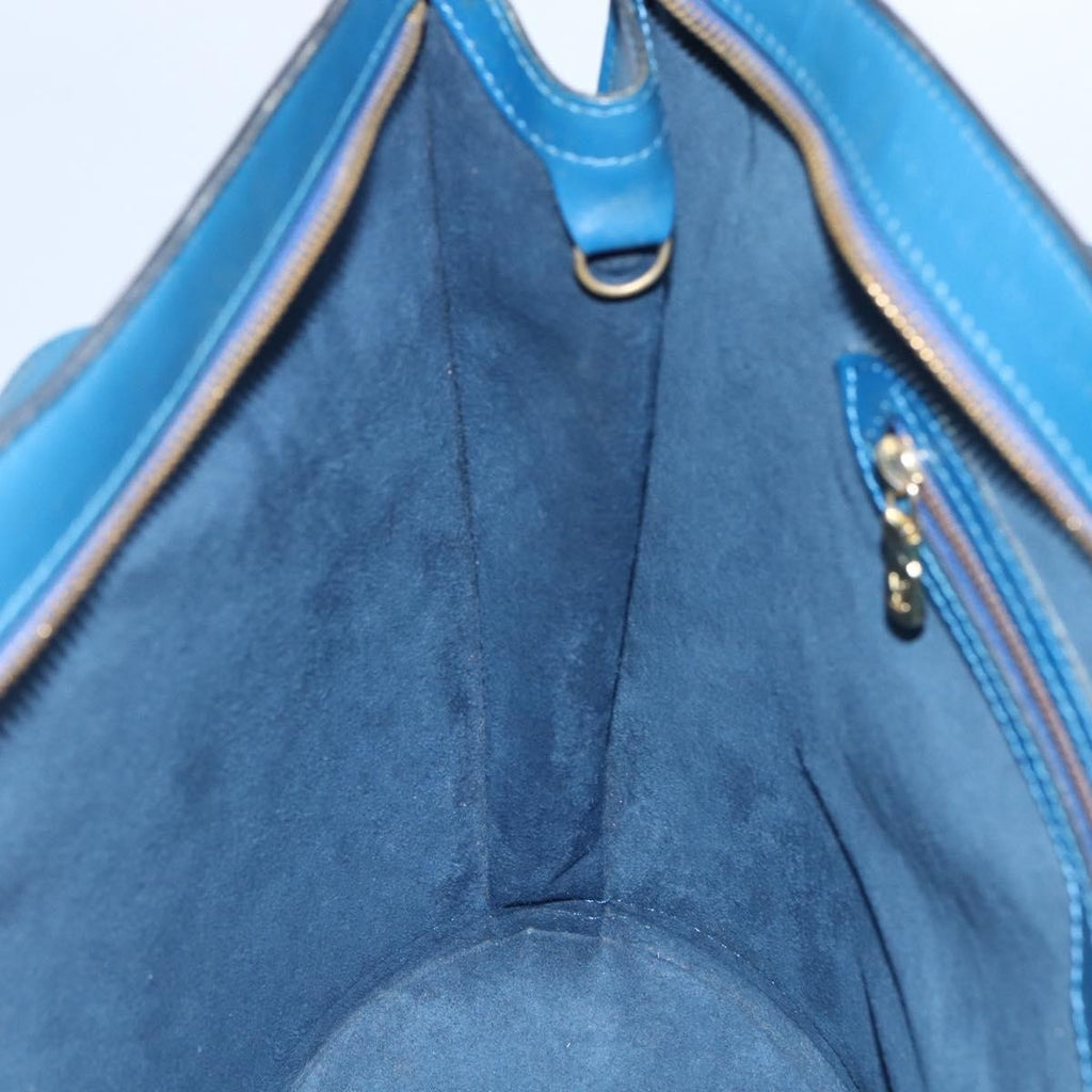 Louis Vuitton Saint Jacques Handbag Epi Leather Blue Leather Shoulder Bag