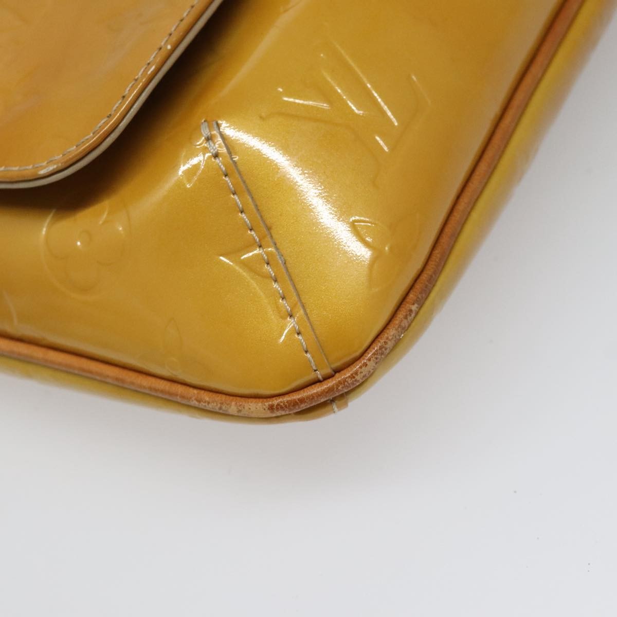 Louis Vuitton Thompson Street Handbag Monogram Vernis Beige Patent_Leather Bag