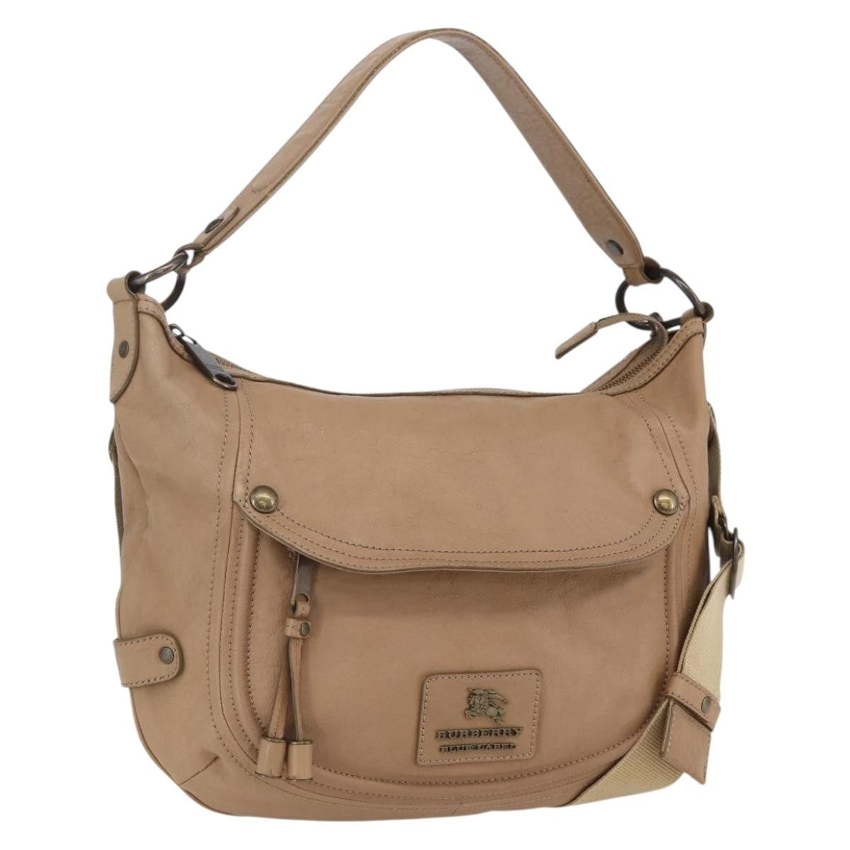 Burberry Blue Label Handbag Leather Brown Leather Handbag