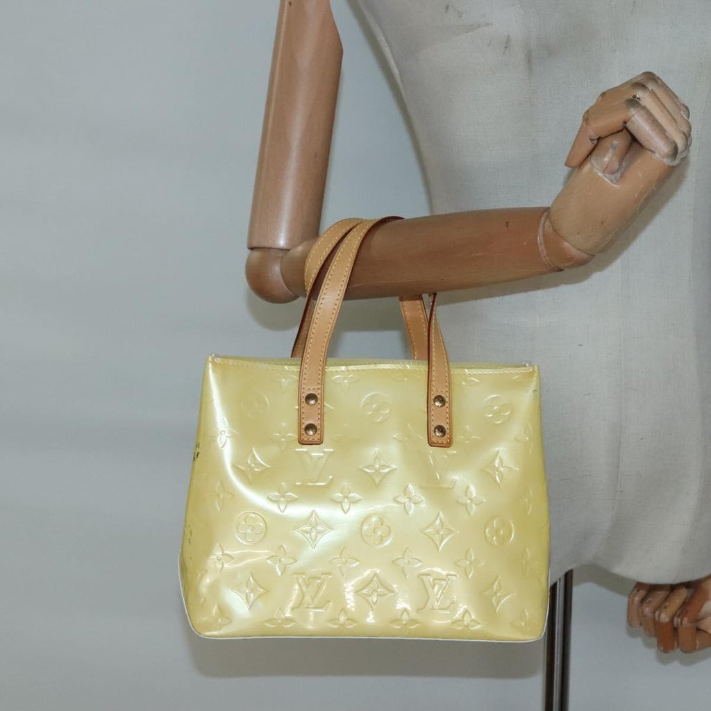 Louis Vuitton Reade Handbag Monogram Vernis Ecru Patent_Leather Bag