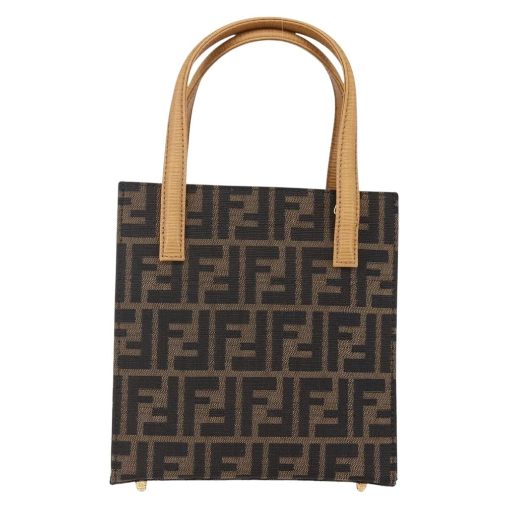 Fendi Vintage Top Handle Bag Zucca Canvas Brown Canvas Handbag