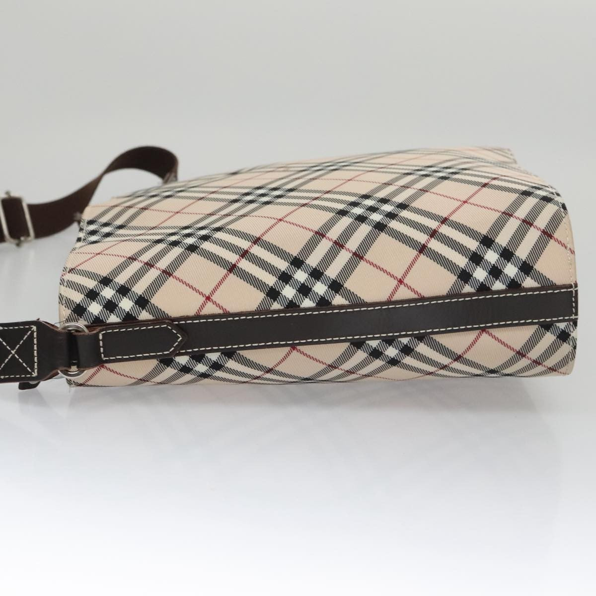 Burberry Nova Check Shoulder Bag Canvas Beige Canvas Shoulder Bag