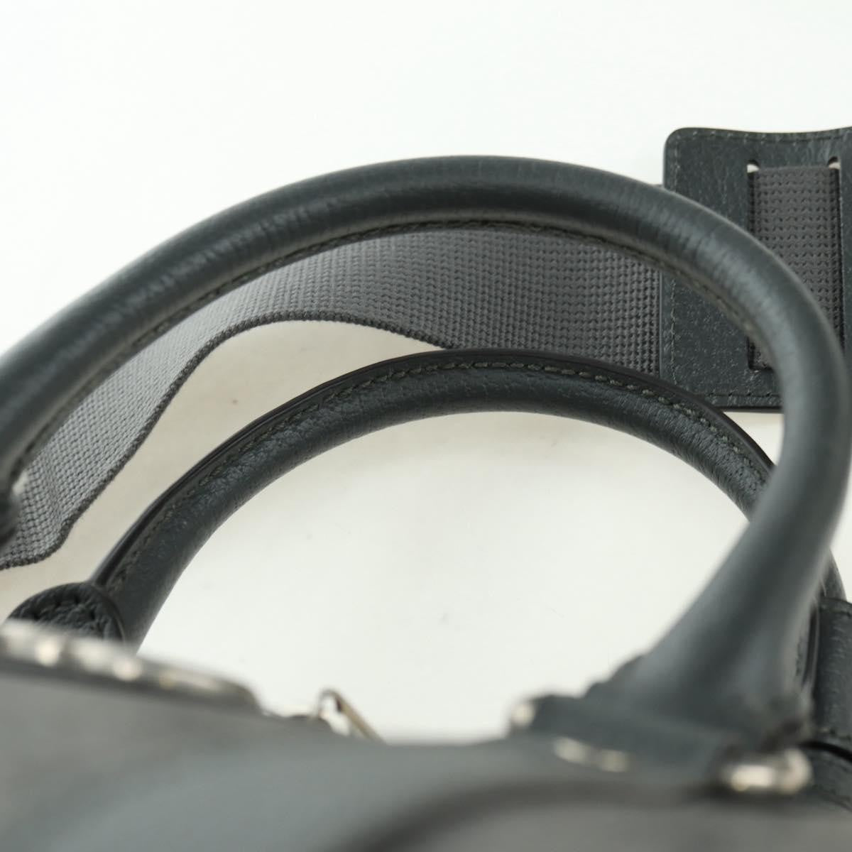 Gucci Web Trim Weekend Duffle Bag Gg Coated Canvas Gray Pvc Handbag (Pre-Owned)