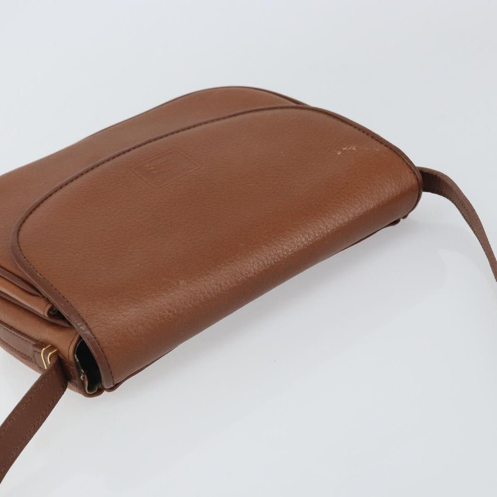 Burberry Vintage Flap Crossbody Bag Leather Brown Leather Shoulder Bag