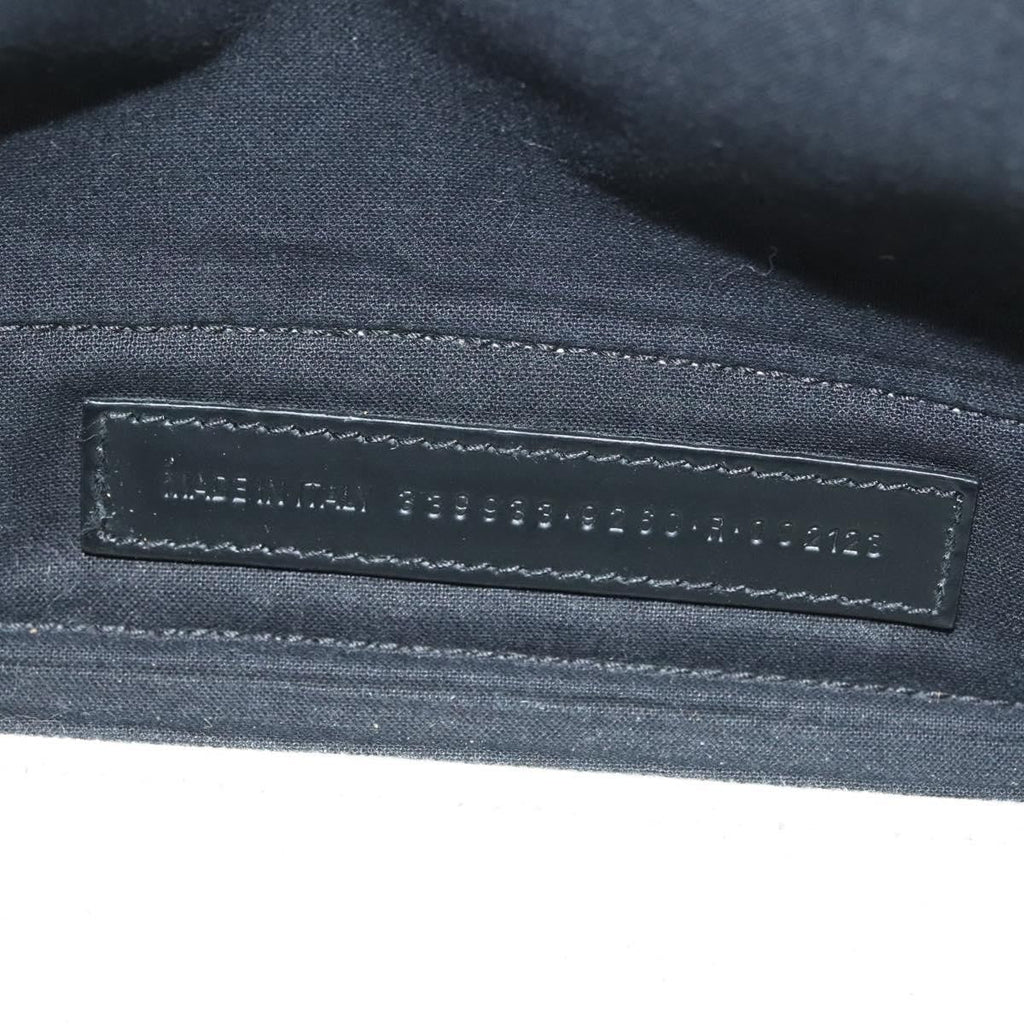 Balenciaga Navy Cabas Canvas With Leather White Canvas Tote Bag