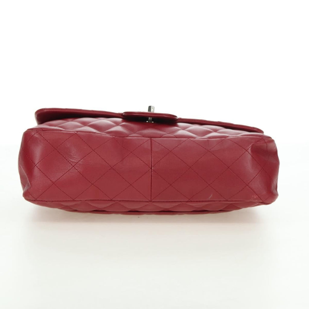 Chanel Classic Single Flap Bag Quilted Lambskin Red Leather Shoulder Bag Bag