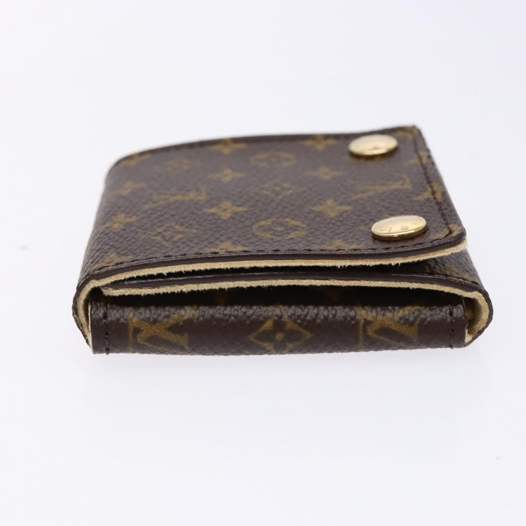 Louis Vuitton Case Jewelry Box Canvas Brown Canvas Wallets Accessory