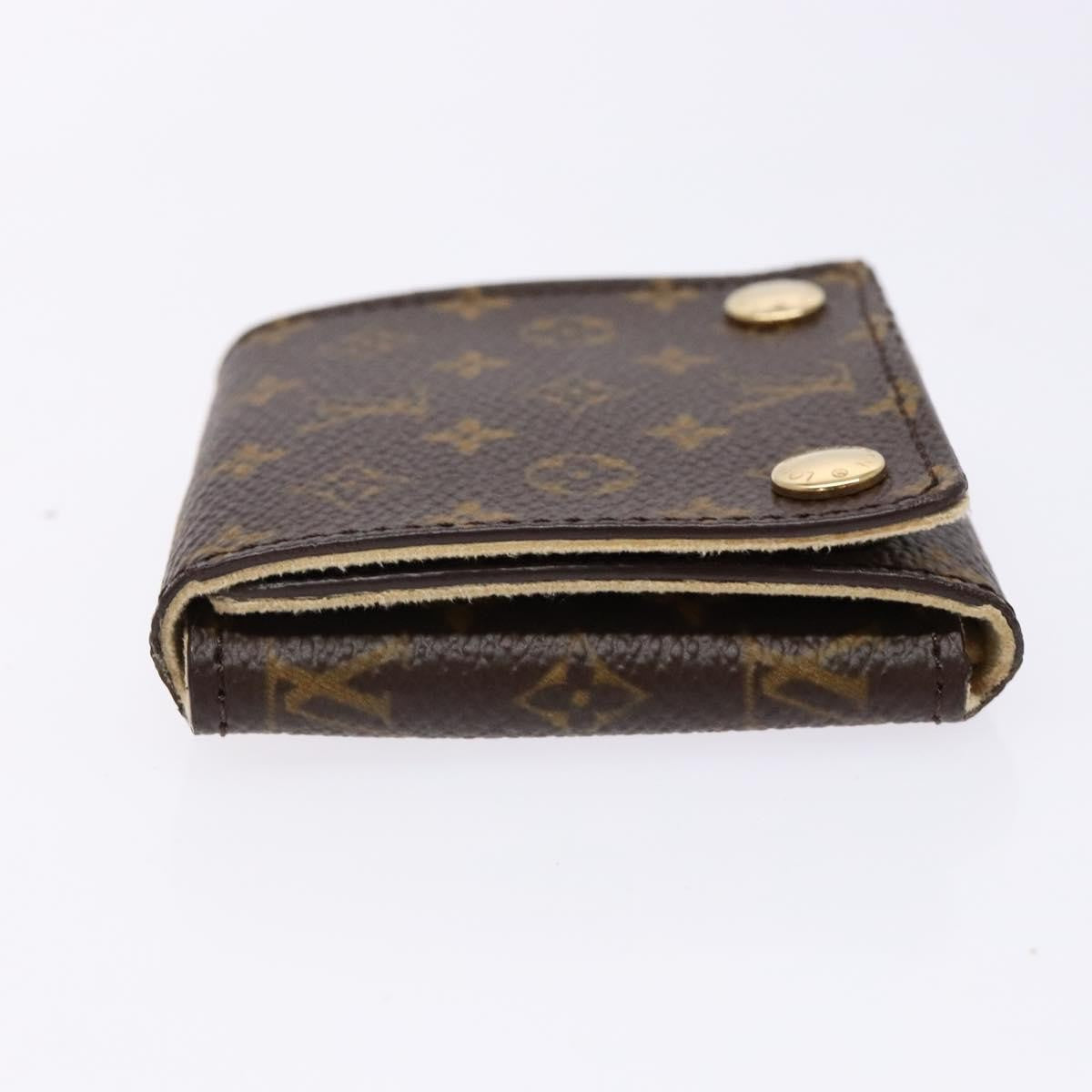Louis Vuitton Case Jewelry Box Canvas Brown Canvas Wallets Accessory