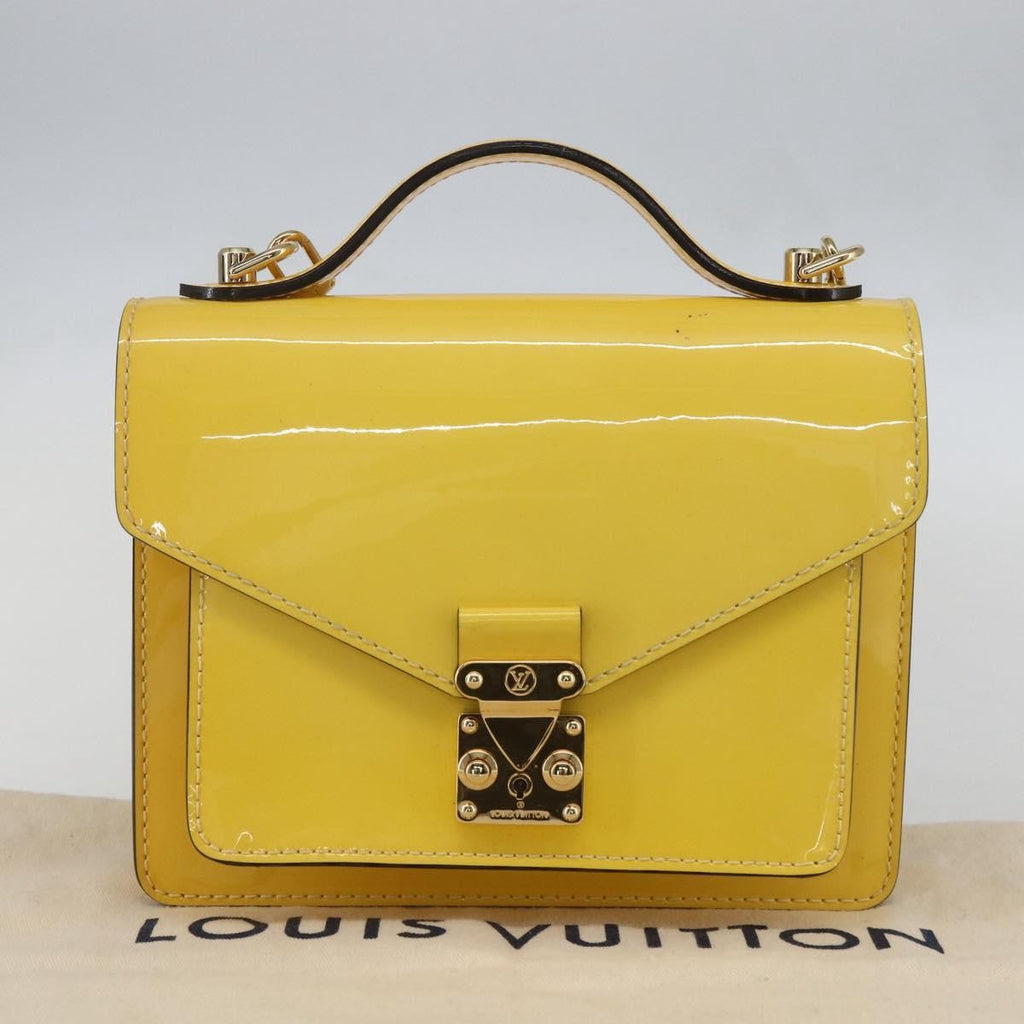 Louis Vuitton Monceau Handbag Vernis Yellow Patent_Leather Handbag