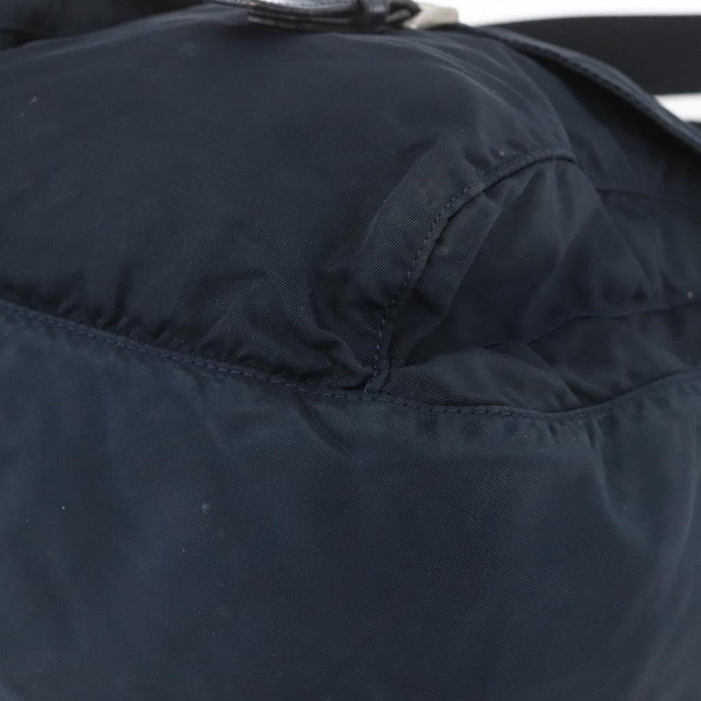 Prada Zip Buckle Messenger Bag Tessuto Navy Nylon Shoulder Bag Bag