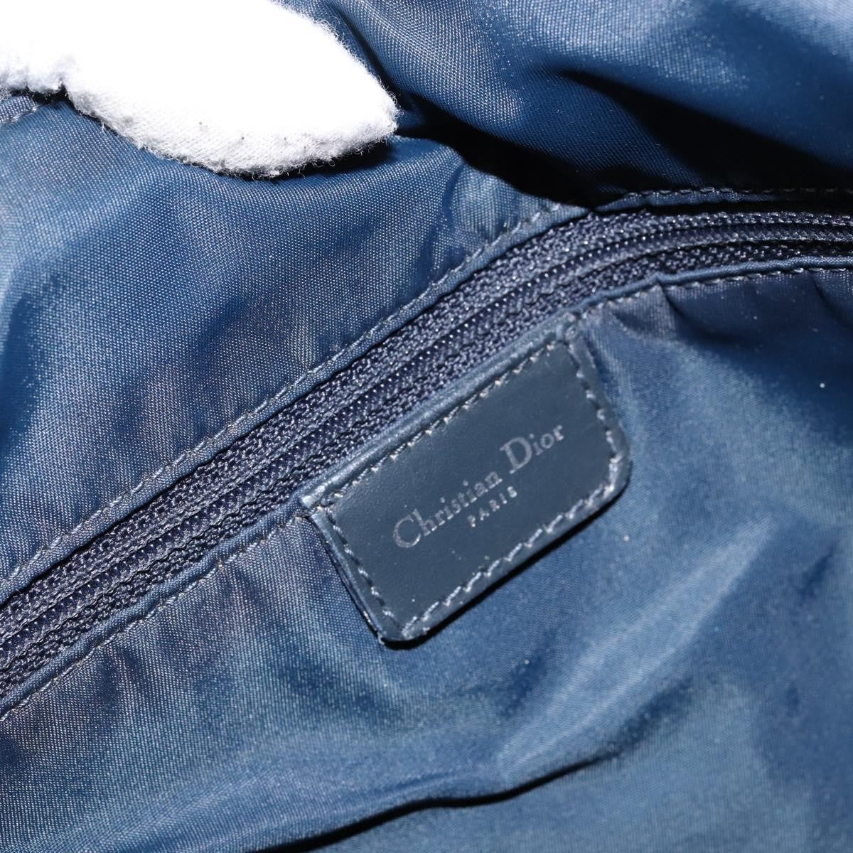 Christian Dior Vintage Trotter Shoulder Bag Canvas Navy Canvas Shoulder Bag Bag (Pre-Owned)