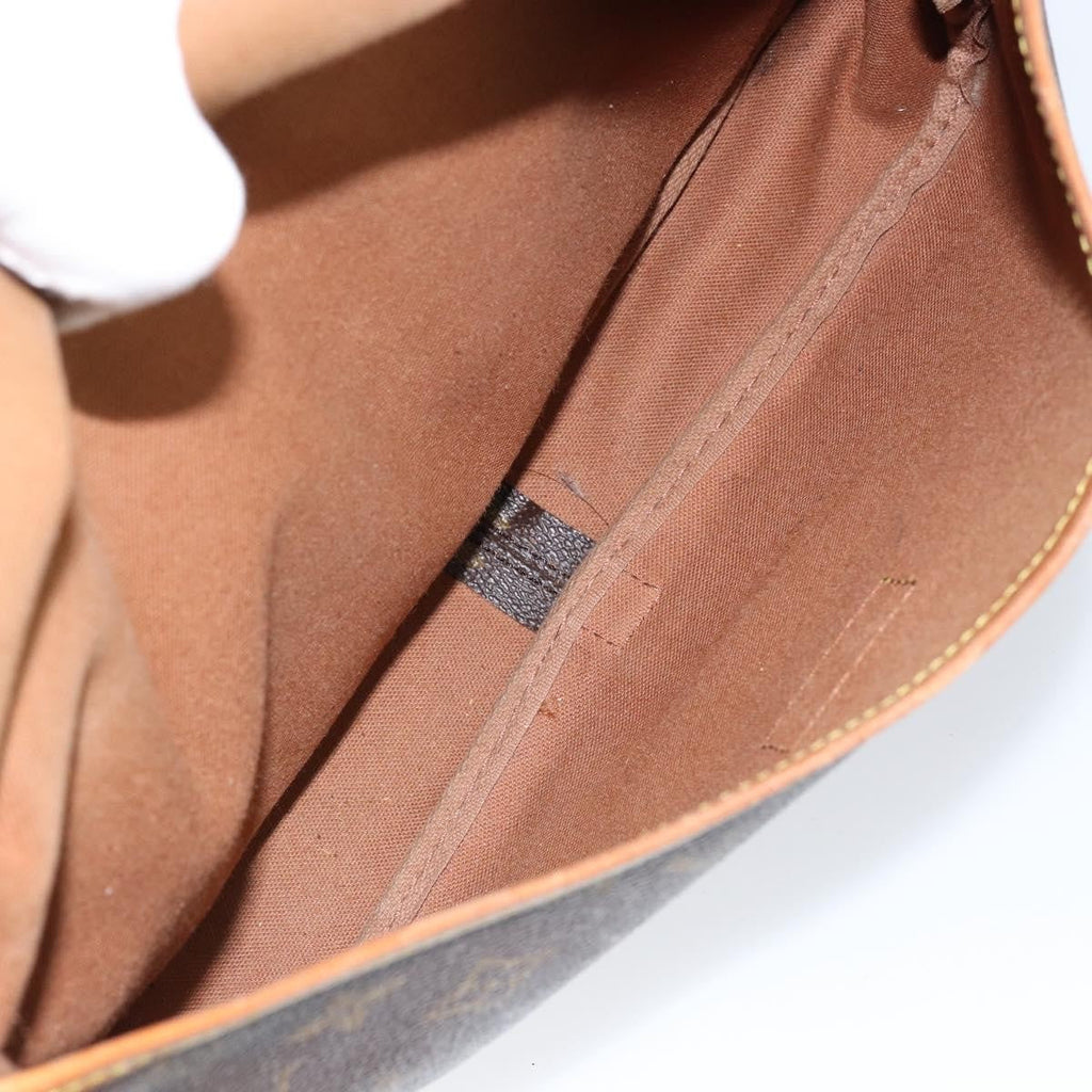 Louis Vuitton Saumur Handbag Monogram Canvas Brown Canvas Shoulder Bag