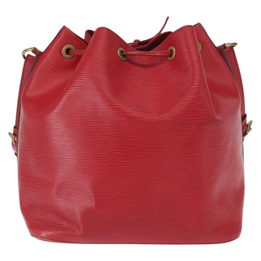Louis Vuitton Petit Noe Handbag Epi Leather Red Leather Shoulder Bag
