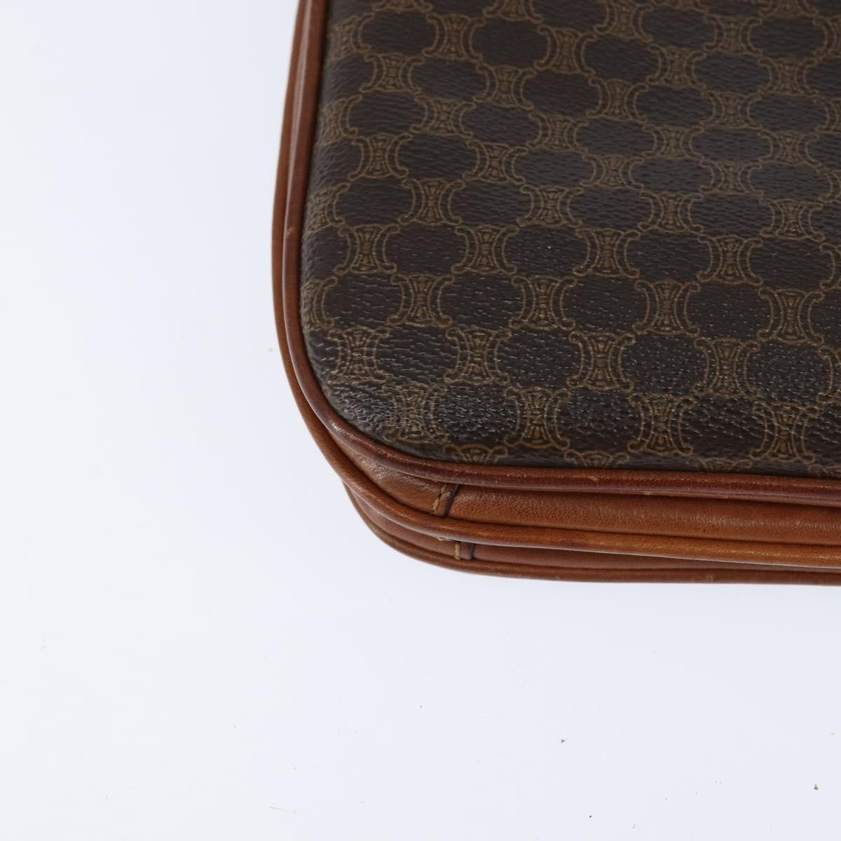 Celine Macadam Shoulder Bag Pvc Leather Brown Pvc Shoulder Bag Bag