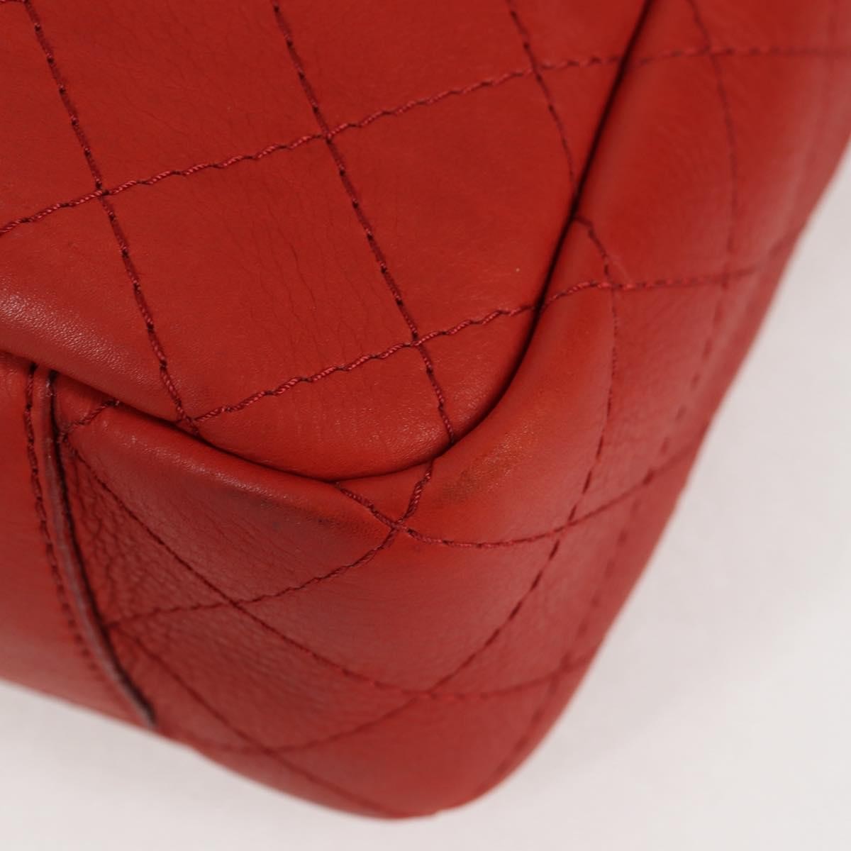 Chanel Shopping Tote Quilted Caviar Orange Leather Shoulder Bag Bag