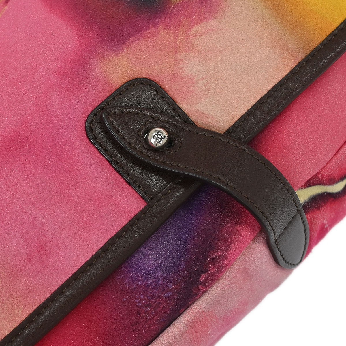 Chanel Flower Power Messenger Bag Multicolor Printed Nubuck Multicolour Suede Shoulder Bag Bag