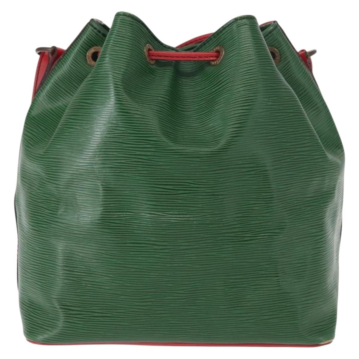 Louis Vuitton Bicolor Petit Noe Handbag Epi Leather Green Leather Shoulder Bag