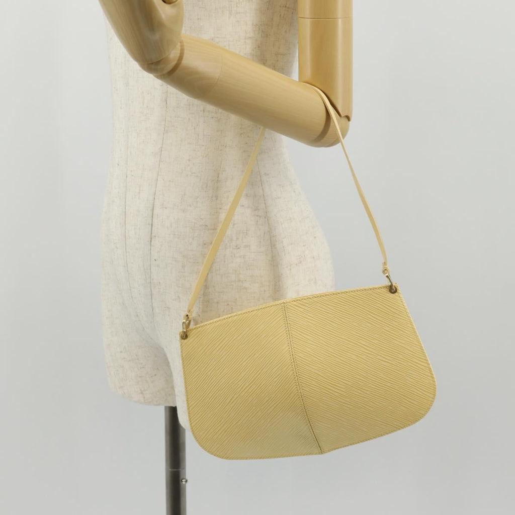 Louis Vuitton Demi Lune Pochette Epi Leather Beige Leather Clutche & Pouche Bag