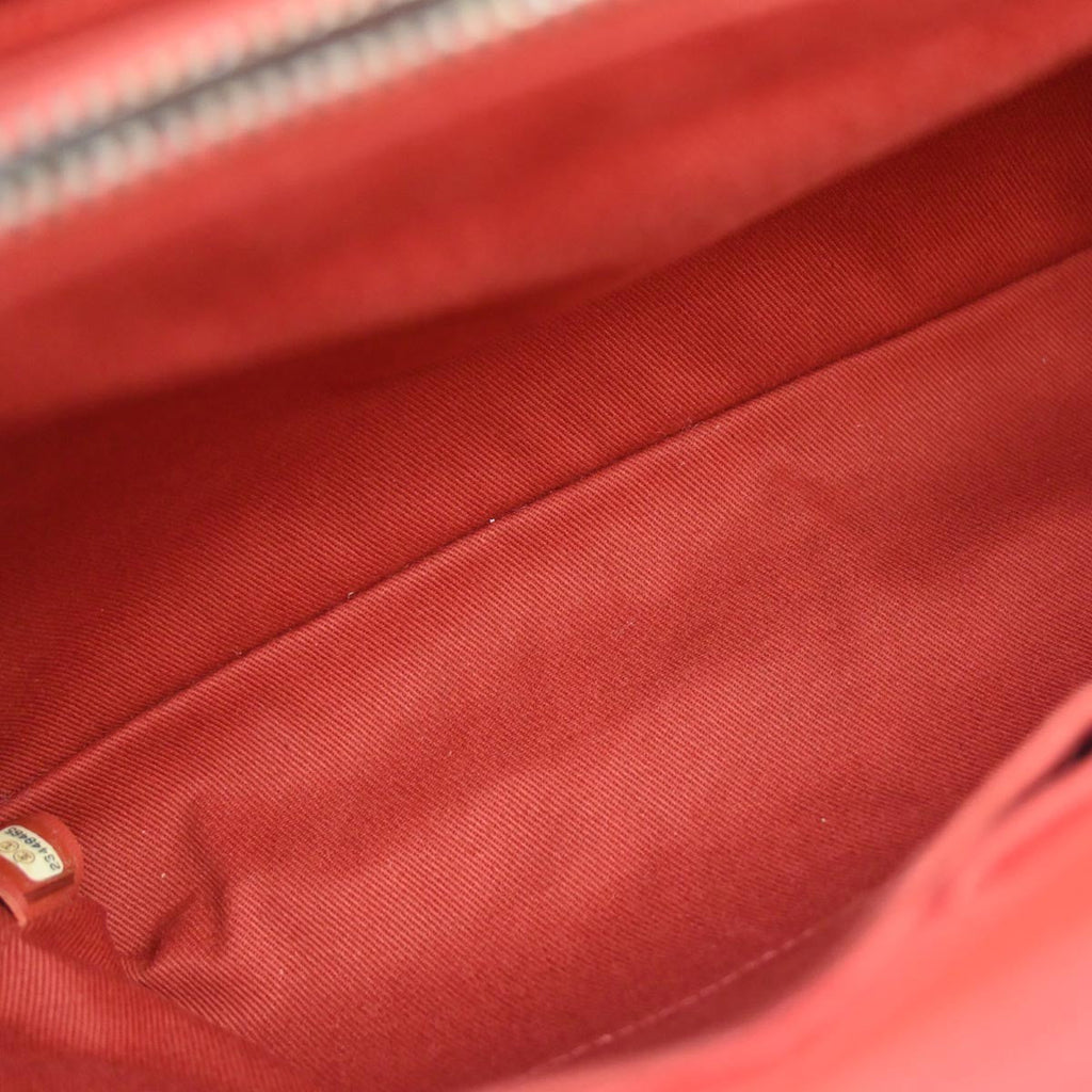 Chanel Coco Top Handle Bag Quilted Caviar Red Leather Handbag