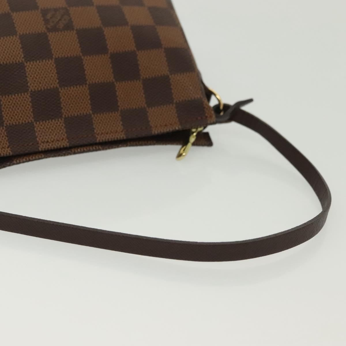 Louis Vuitton Trousse Make Up Bag Damier Canvas Brown Canvas Shoulder Bag