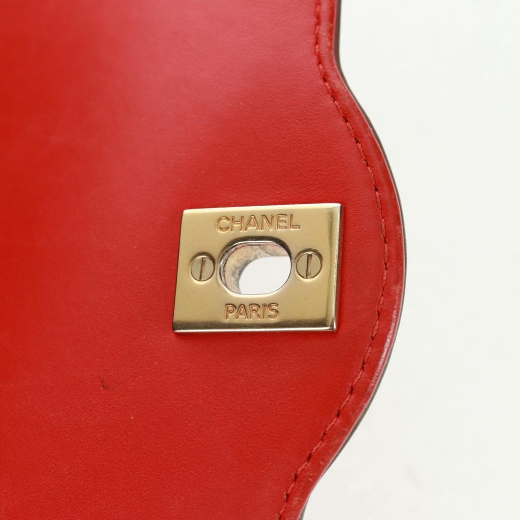 Chanel Two Tone Flap Bag Quilted Lambskin Red Leather Shoulder Bag Bag