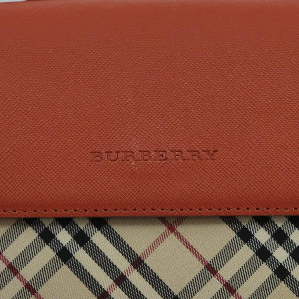 Burberry Nova Check Shoulder Bag Canvas And Leather Beige Canvas Shoulder Bag