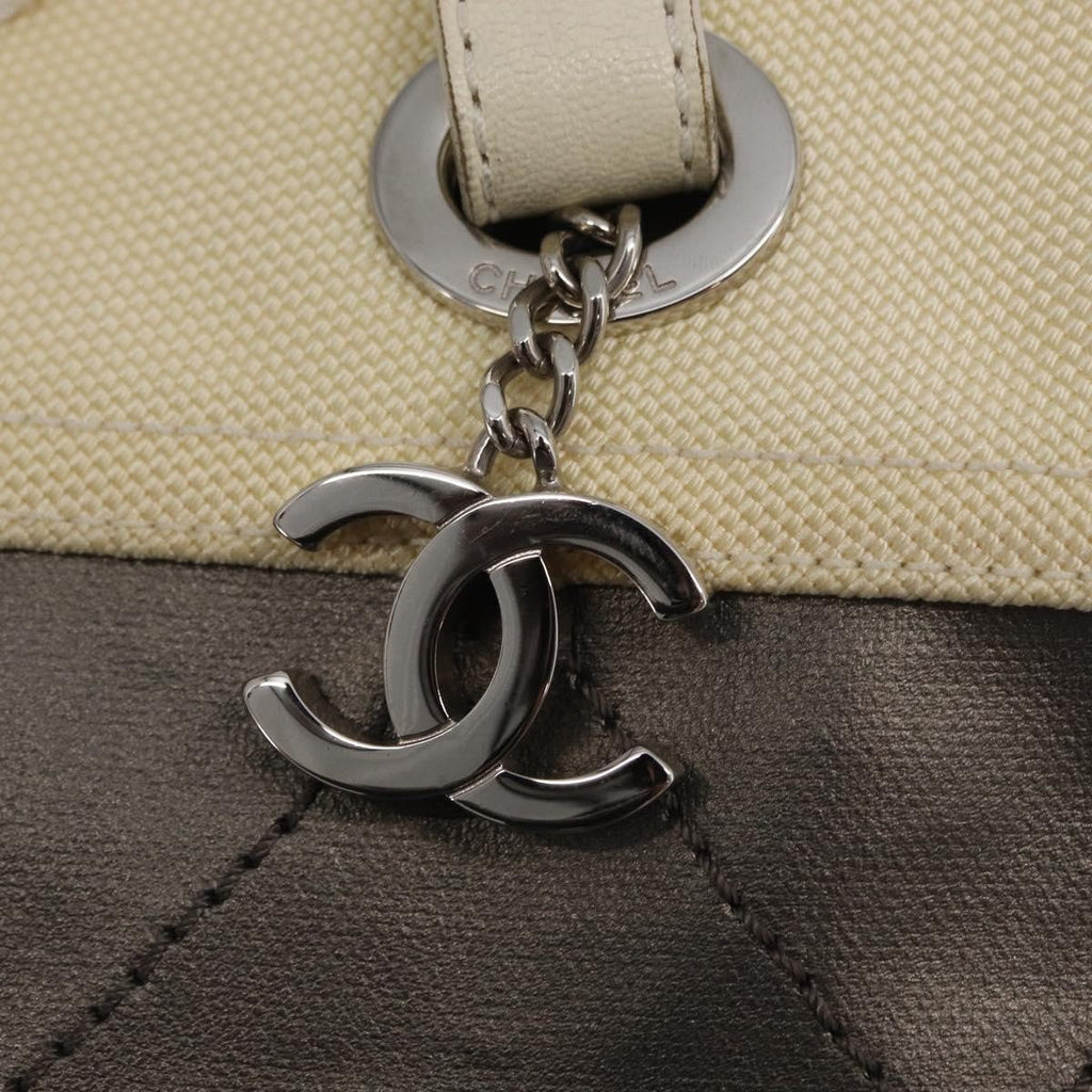 Chanel Biarritz Tote Nylon Silver Nylon Tote Bag Bag