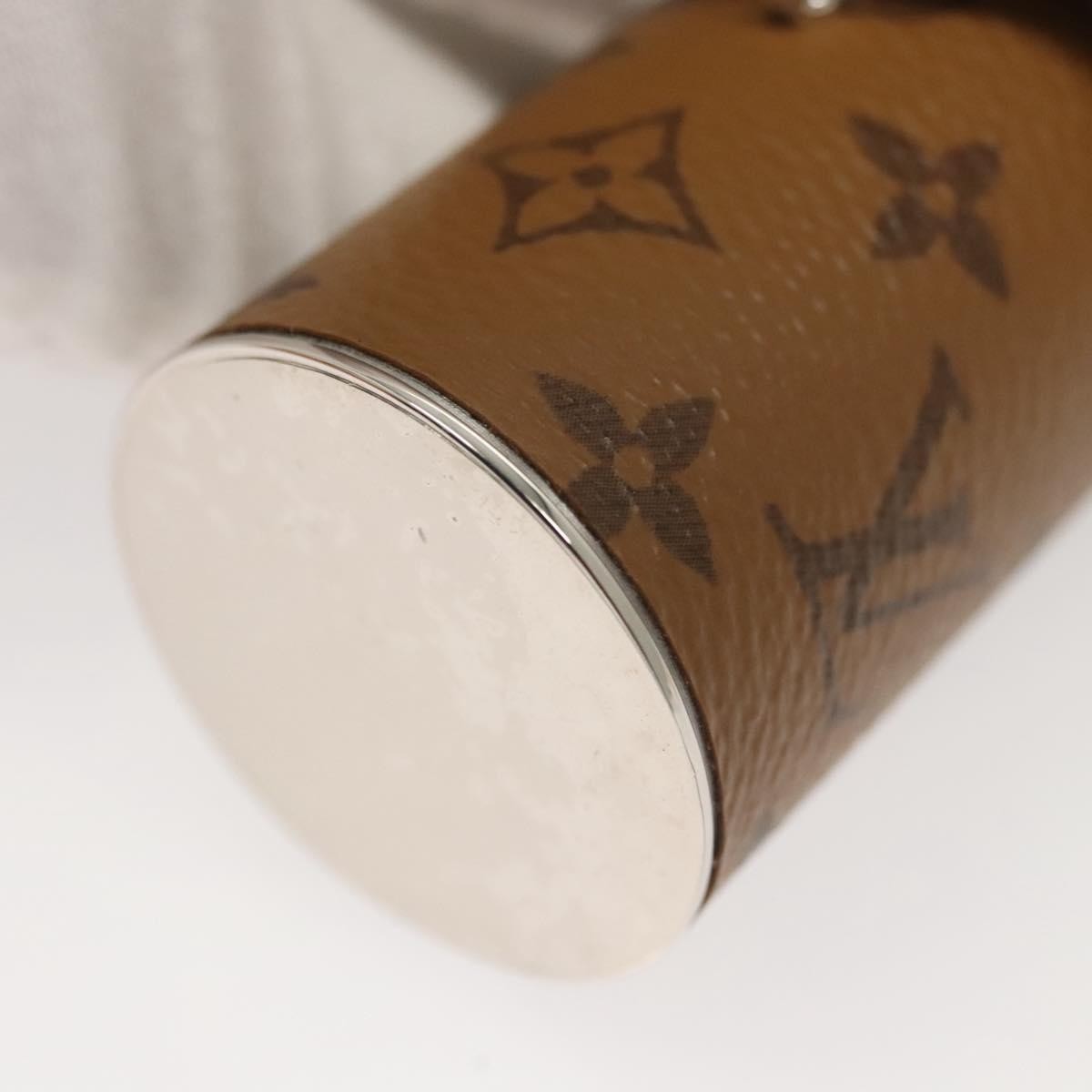 Louis Vuitton Lipstick Case On Chain Reverse Monogram Canvas Brown Canvas Clutche & Pouche Bag